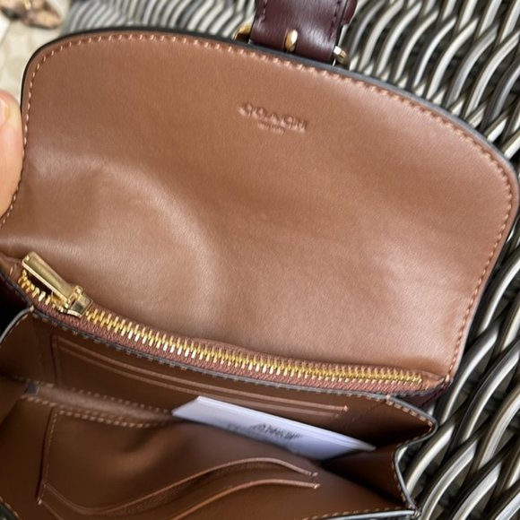 Coach Kleo Wallet In Signature Canvas Khaki Multi - Picture 5 of 16